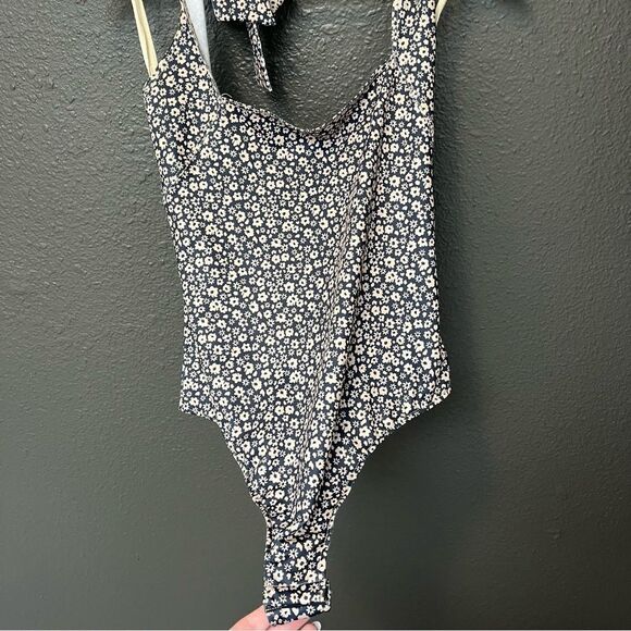 Free People Talk Back Bodysuit in Black Combo - Picture 5 of 12